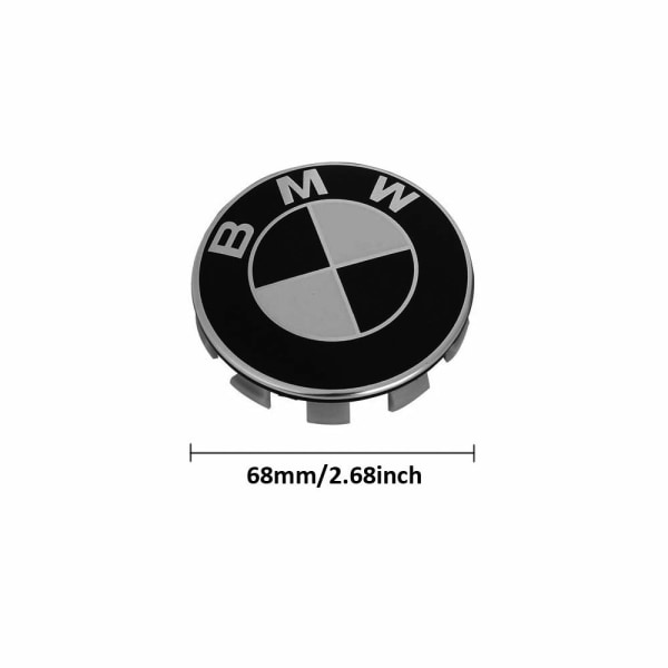 B01- 68MM 4-pakksenter dekker BMW Silver one size