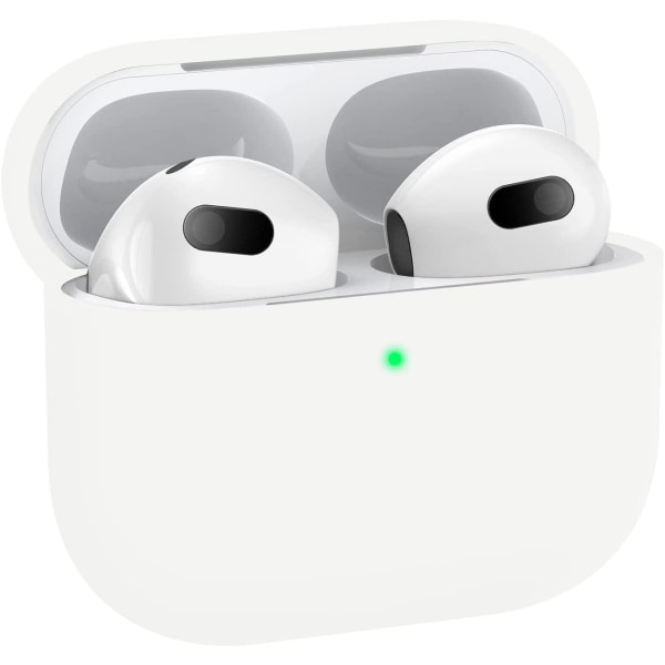 Sort Apple AirPods 3 etui silikone beskyttende etui til AirPods White one size