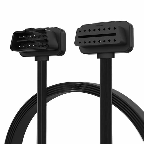 1x1 OBD2 OBDII Splitter forlængerkabel 1x han 1x hun Black
