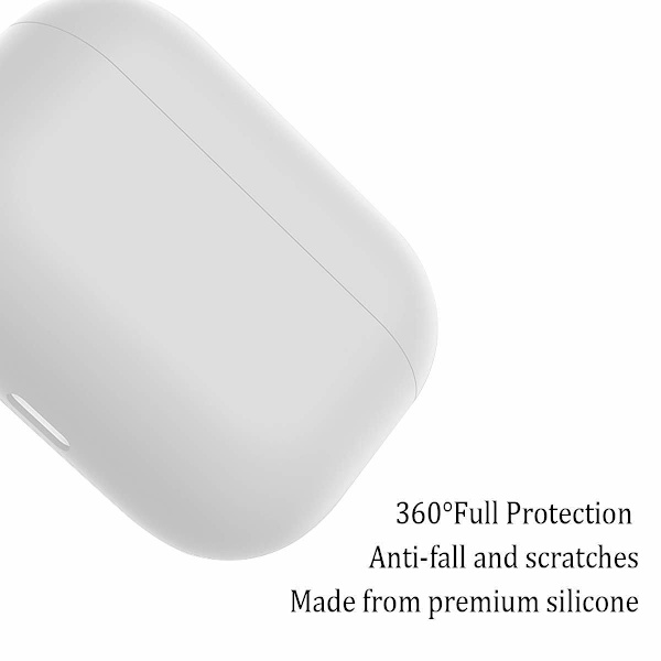 2x Silikonskal fodral för Apple Airpods PRO Vit Vit one size