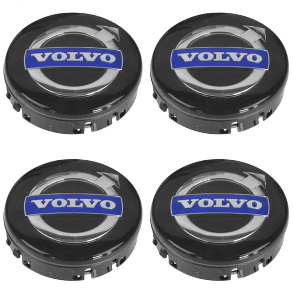 Volvo03 - 64MM 4-pakksenter dekker Volvo Silver one size