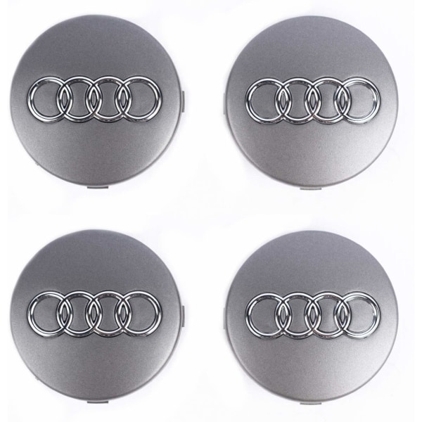 AU03 - 68MM 4-pakksenter dekker AUDI Silver one size