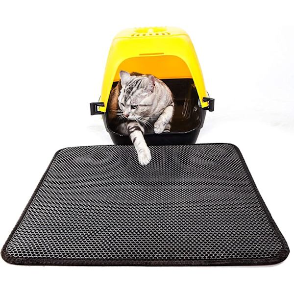 Smooth Cat box matto, kissanhiekkamatto 50x40cm Black one size