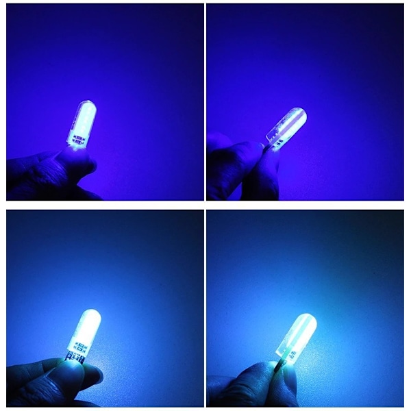 4X CANBUS T10 W5W 12 LED - Ice Blue Isblå one size