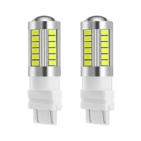 2x rød 3157 P27 / 7W T25 33. smd 5730 White