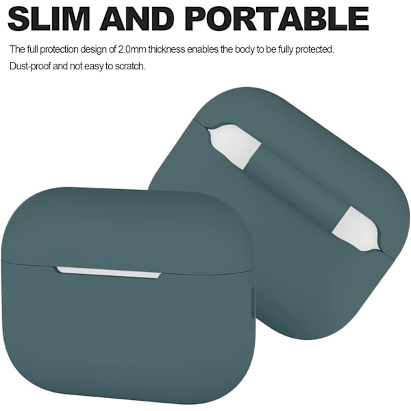 2x Green Airpods PRO 2 Silikone skal Green one size