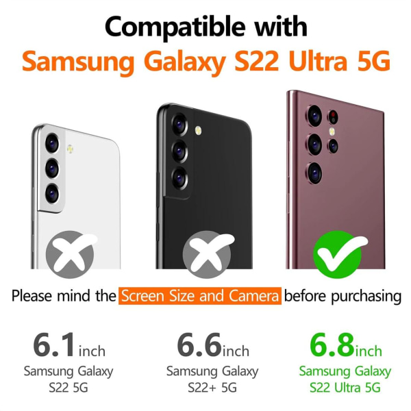 Karkaistu lasikuori Samsung S22 Ultra Full Fit, sormenjälki Transparent one size