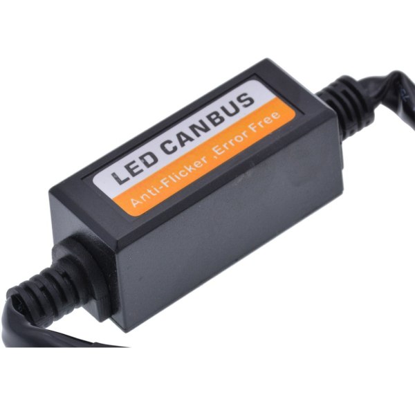 H7 LED-dekoder Canbus Advarsel Hovedlyskaster Black