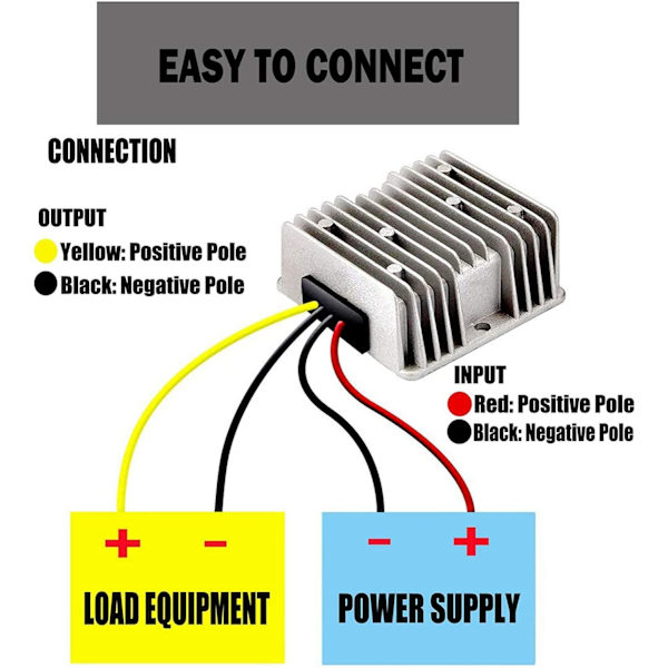 Spänningsomvandlare 12V till 24V omvandlare 10A 240W Silver one size