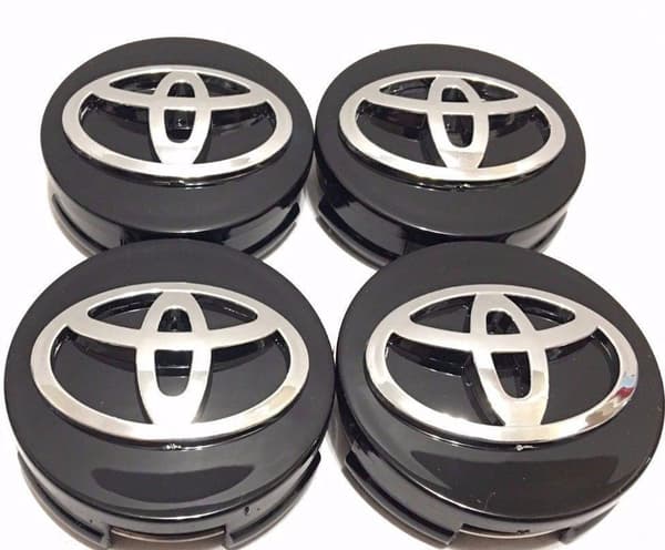 TO02- 62MM 4-pakksenter dekker Toyota Silver one size