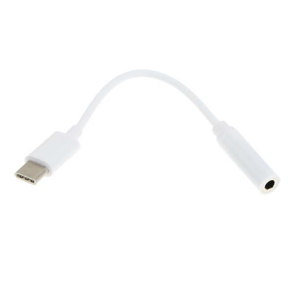 Adapter USB-C til 3,5 mm hvid White one size