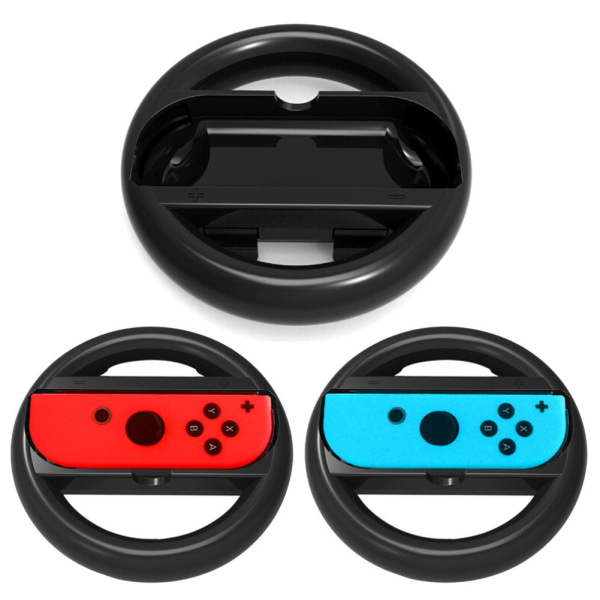 Svart Joy-Con Wheel 2stk til Nintendo Switch Black one size