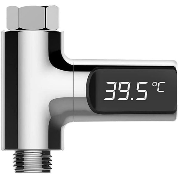 LED-termometer for dusjkran, LED-termometer for dusjkran Silver one size