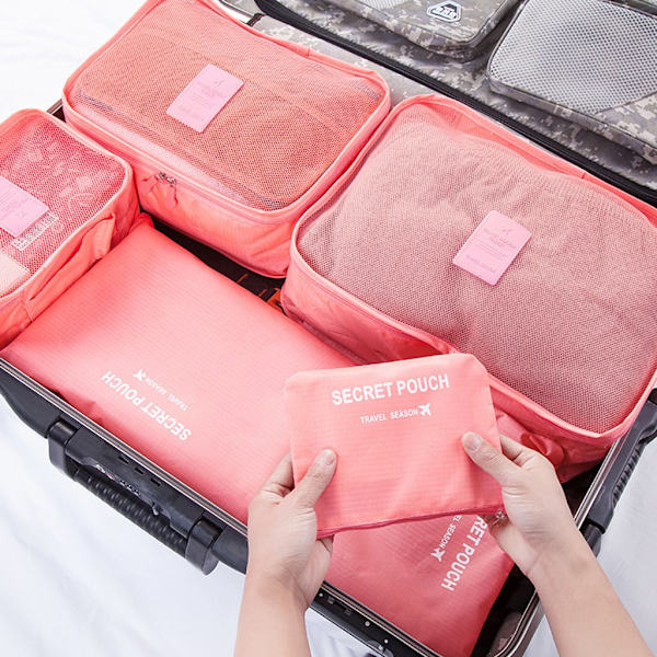 Pink 6stk Stuff til kufferter Pink one size