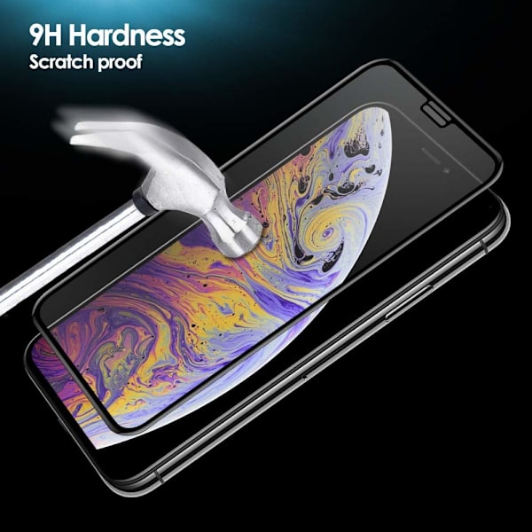 3x Härdat Glasskydd iPhone 11 Pro Max  / Xs Max 5D Full Fit Transparent