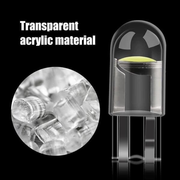 4X CANBUS T10 W5W Akryl - Vit Vit one size