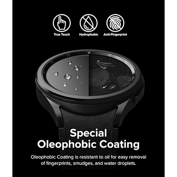 2x Härdat glas skärmskydd till Samsung Galaxy Watch 47mm Transparent one size