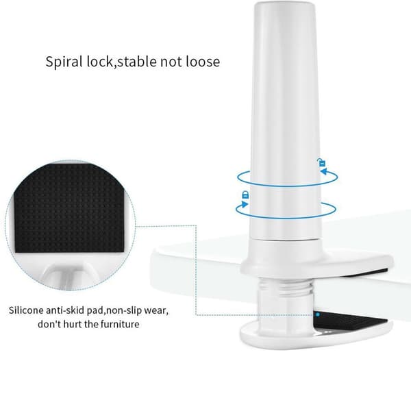 Fleksibel universal desktop holder til Tablet Mobile iPad .. White one size