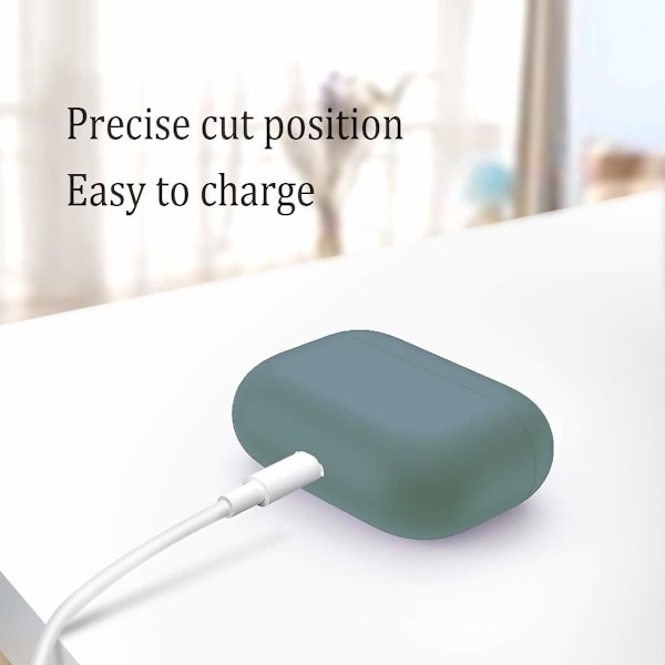 2x Silikon dekselveske til Apple Airpods PRO Green Green one size