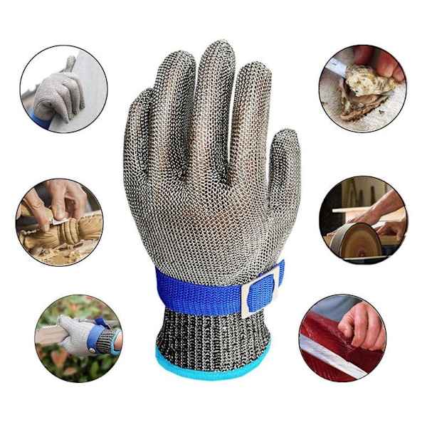 S 1X Metalhandske i rustfrit stål niveau 5 Grey