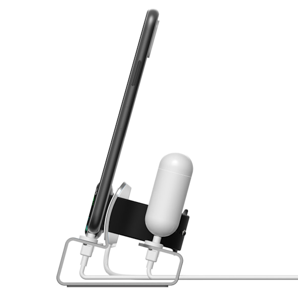 3 - 1 ladestasjon for iPhone, Apple Watch, AirPods Silver one size