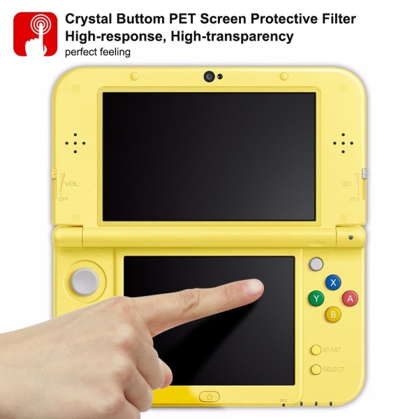 Nintendo 3DS New XL herdet glass skjermbeskyttelsesfilm Transparent