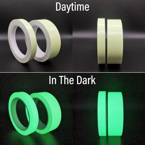 20mm lysende tape 5 meter Glow In Dark White