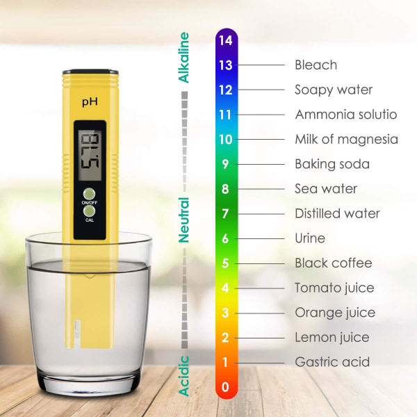 Digitaalinen pH-mittari vedelle Kompakti Yellow one size