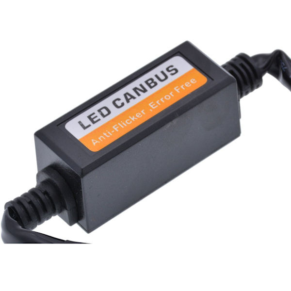 H1/H3 LED Decoder Canbus Varning Headlight Canceller Svart