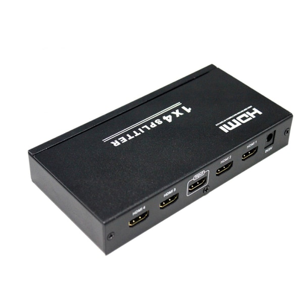 HDMI Splitter 1x4 (4 udgange) med understøttelse af 3D - HDCP v1.4 Black