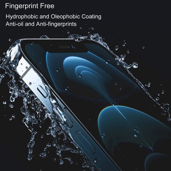 Härdat Glasskydd iPhone 12 Pro Max Täcker hela skärmen Transparent