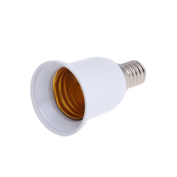 Stikkadapter fra E14 til E27 White one size