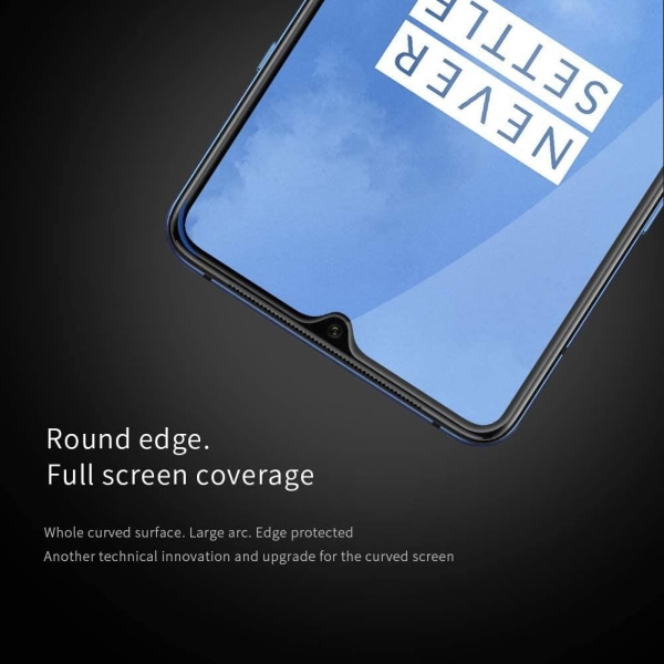 3x Glasafdækning OnePlus 7T tempereret Dækker hele skærmen Transparent one size