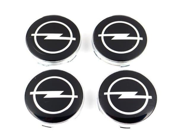 Opel02 - 60MM 4-pack Center kattaa Opelin Silver one size