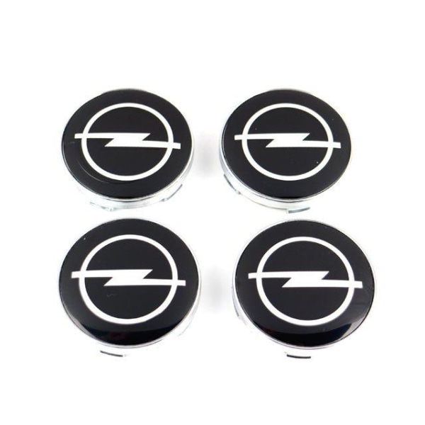 Opel02 - 60MM 4-pack Centrumkåpor Opel Silver one size