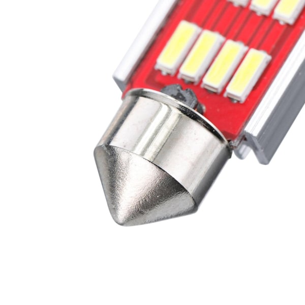 4x CANBUS C5W SV8,5 Festoon 12 LED 4014 39mm- Vit Vit