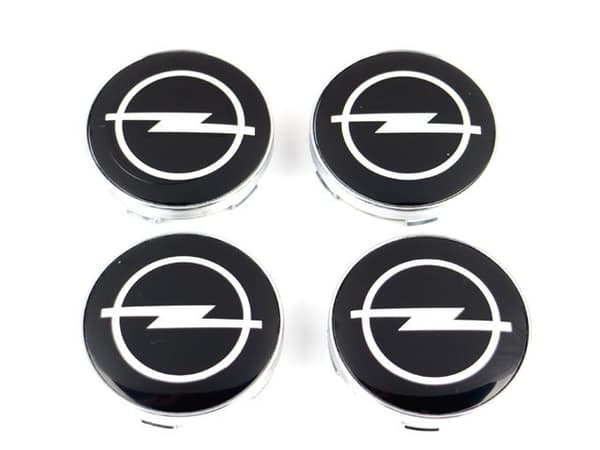 Opel02 - 60MM 4-pack Center kattaa Opelin Silver one size