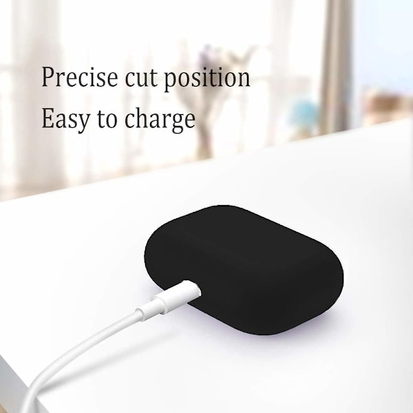 2x Silikoninen suojakotelo Apple Airpods PRO mustalle Black one size