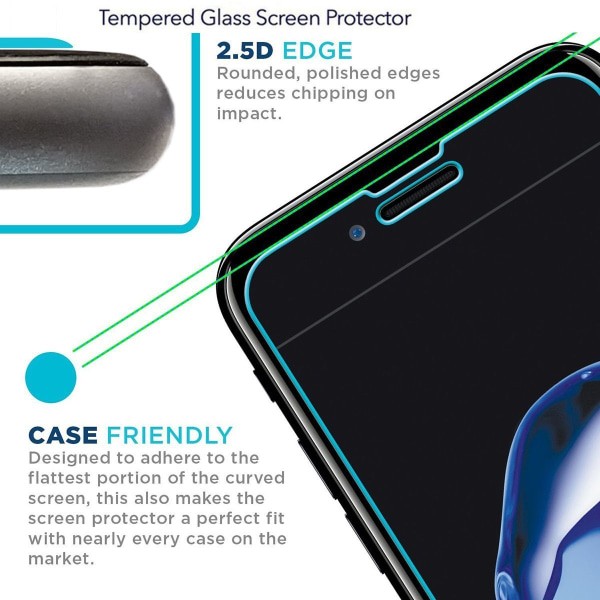 3x Karkaistua lasia sisältävä näytönsuoja Motorola Moto G7 Plus Transparent one size