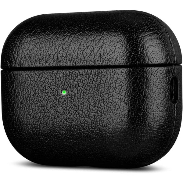 Læder taske til Apple Airpods Pro 2 - sort Black one size