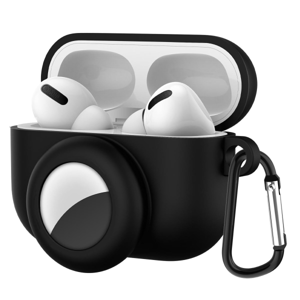 AirPods Pro silikonskall med AirTag-holder Sort Black one size
