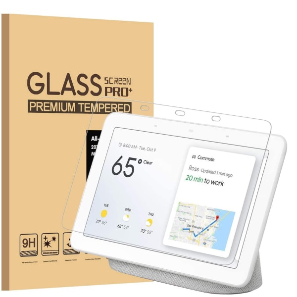 2x Härdat glas skärmskydd Google Nest Hub / Hub 2 7 tum Transparent one size