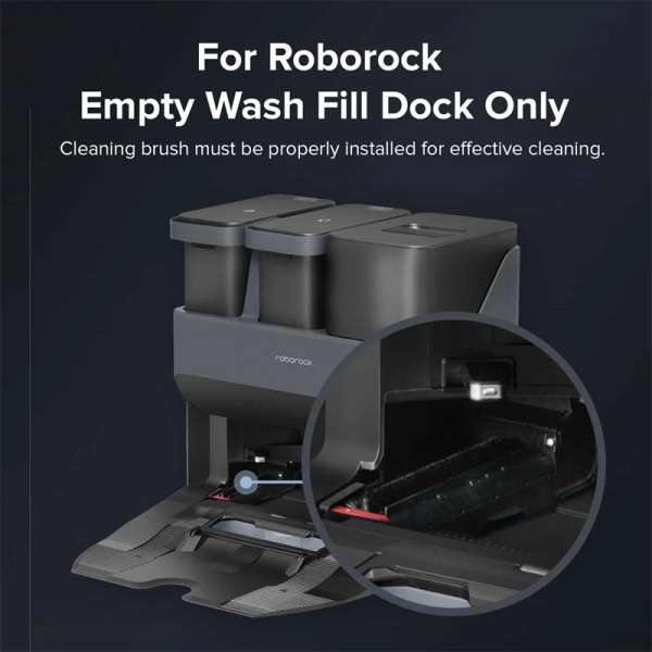 Roborock RoboDock Ultra Mop rengjøringsbørster S8 Pro Ultra. S7 Black one size