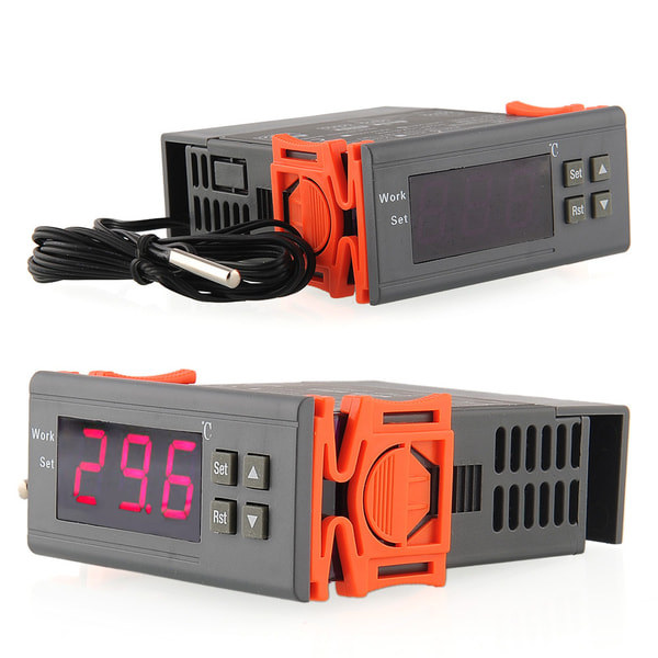 Lämpötilansäädin, PID-säädin 220V Black