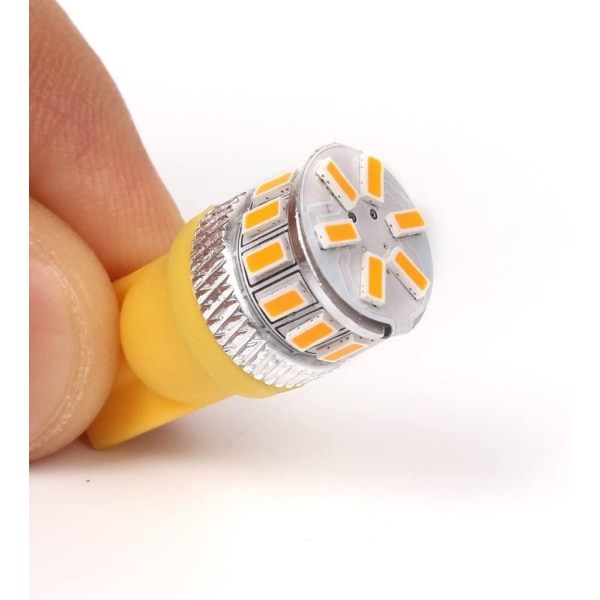 4X T10 Canbus W5W 18 kpl 3014 LED - keltainen Yellow one size