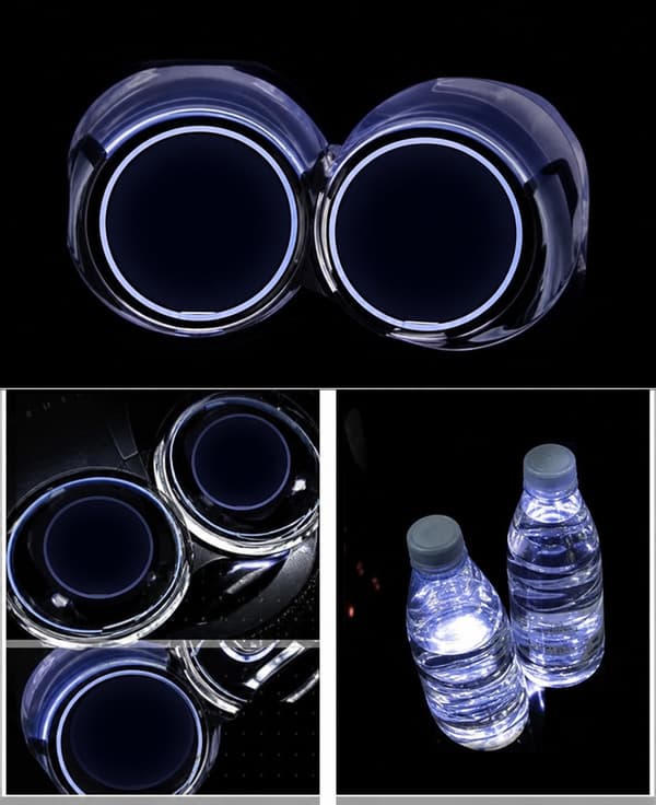 2X Lexus Led bottenplatta till mugghållare Silver one size