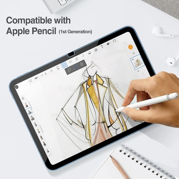2X Karkaistu lasi näytön kansi  iPad 10.9 Gen 10 Transparent