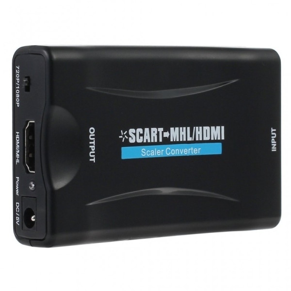 Converter Scart til HDMI Full HD (1080p). Black