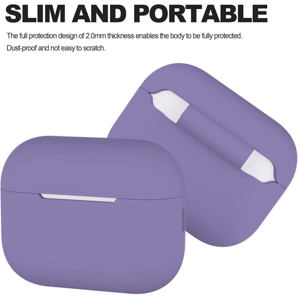 Lila Airpods PRO 2 Silikonskal fodral Lila one size