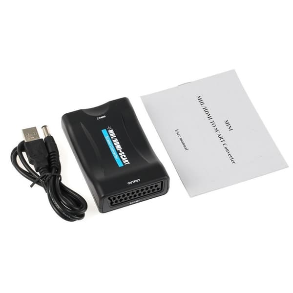 Muunna HDMI Scart-laitteeksi Black